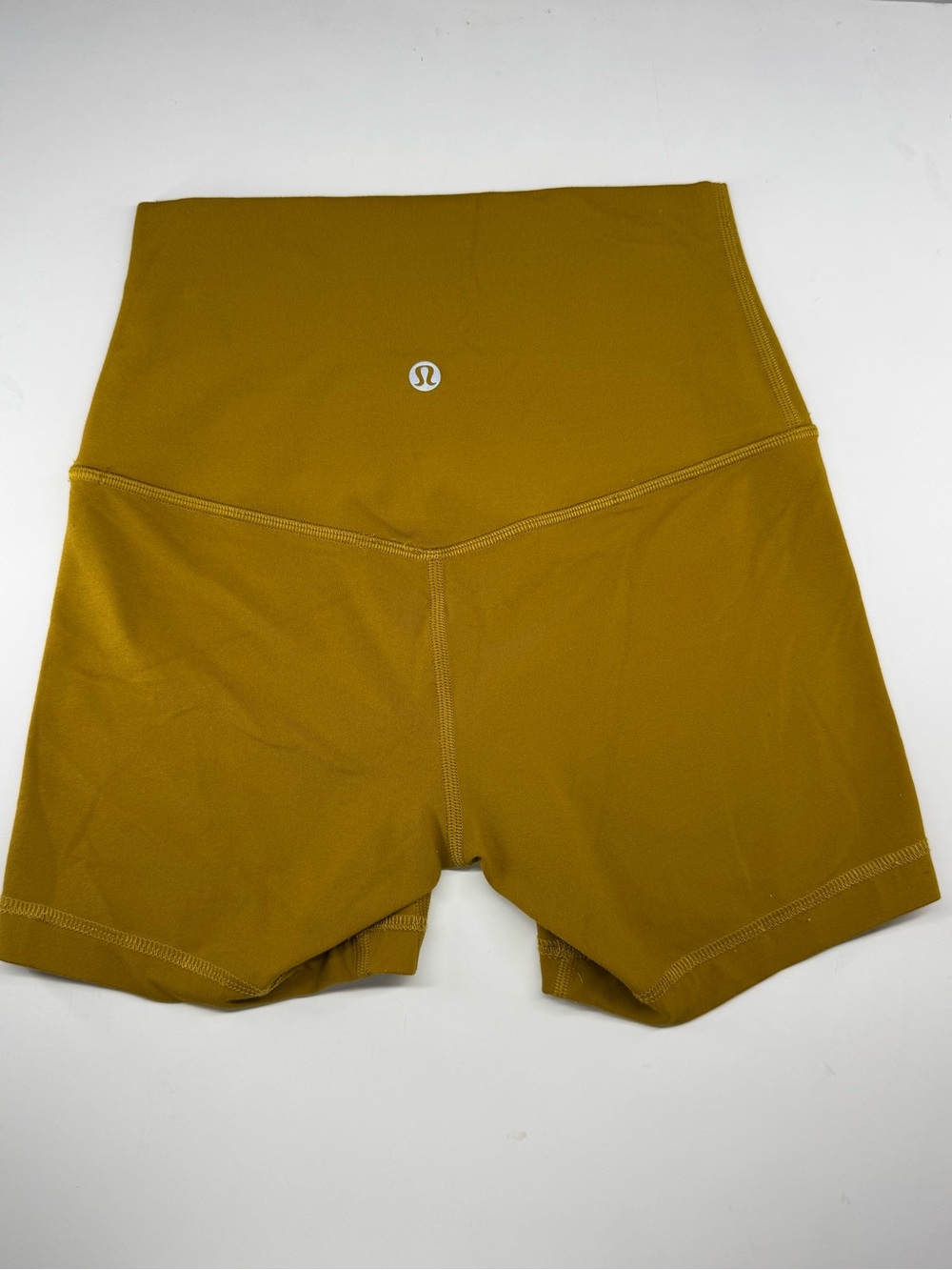 lululemon athletica High-Rise Bike Shorts in Mustard